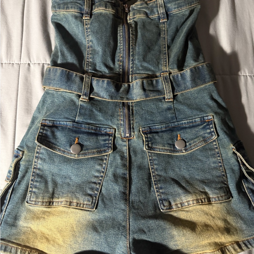 Fashion Nova Denim Jumpsuit - Picture 5 of 6